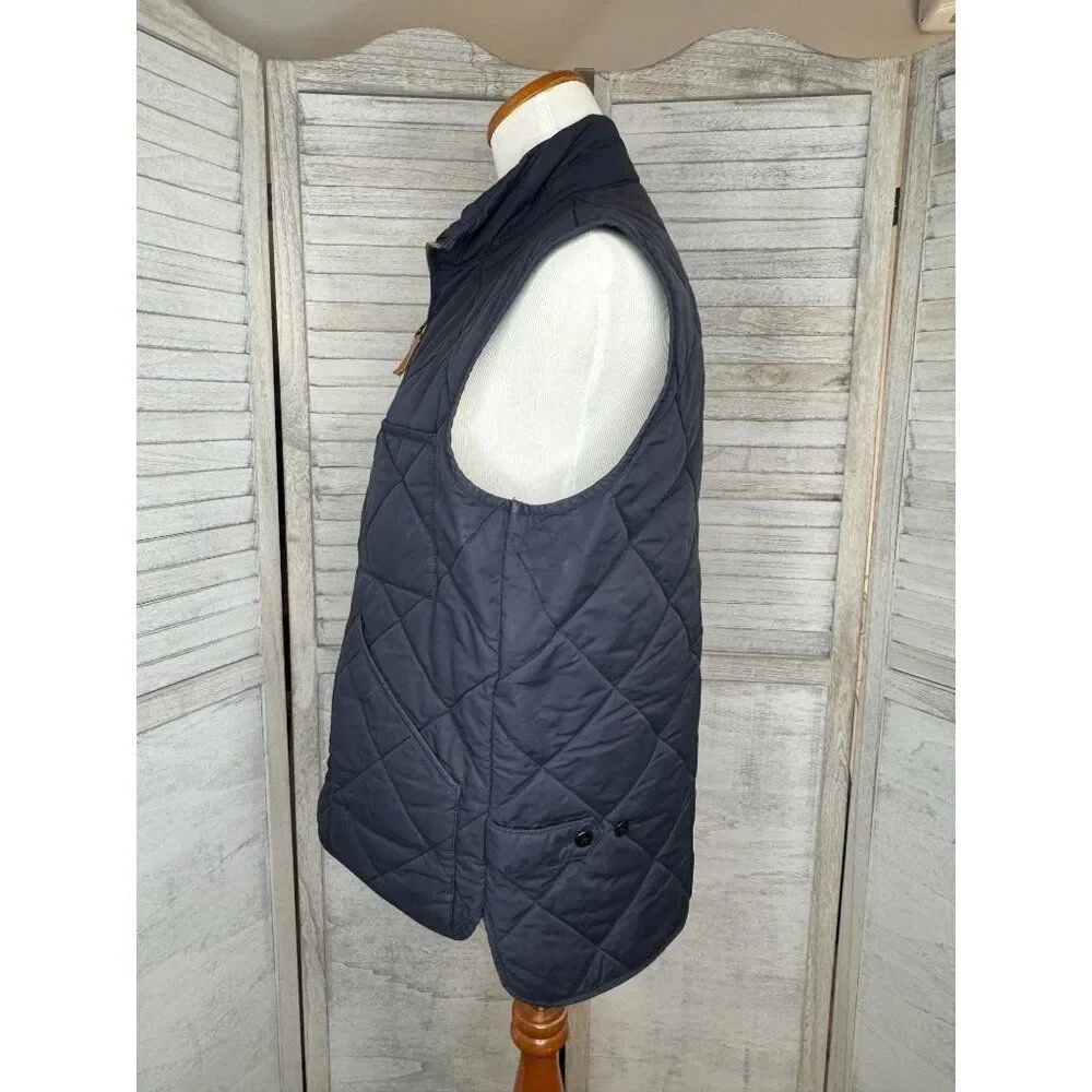 J. Crew Men's Sussex Quilted Vest Navy Blue Size S